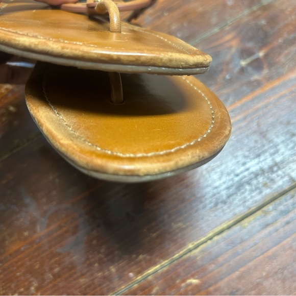 Tory Burch miller sandals size 13 in brown genuine leather flat - Picture 6 of 9